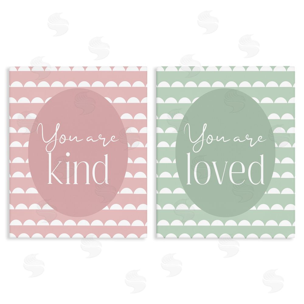 Christine Simpson Art Pastel Kind & Loved Stretched Canvas Wall Art Print