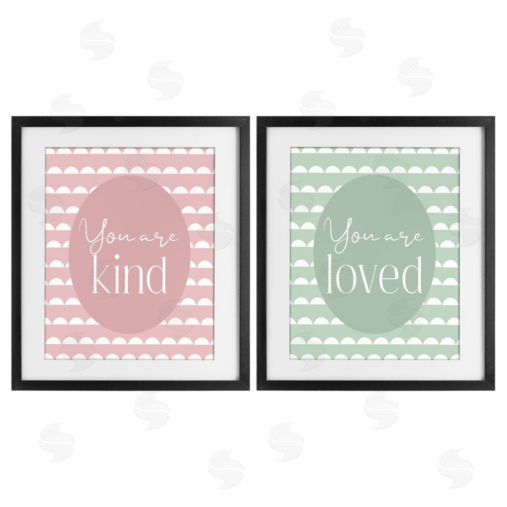 Christine Simpson Art Pastel Kind & Loved Black Framed Print Under Glass Wall Art