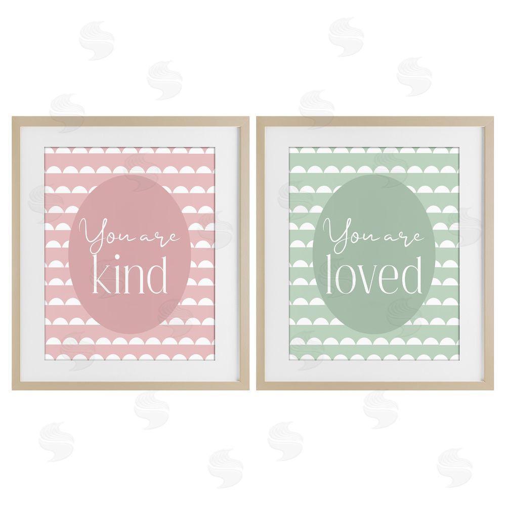 Christine Simpson Art Pastel Kind & Loved Brown Framed Print Under Glass Wall Art