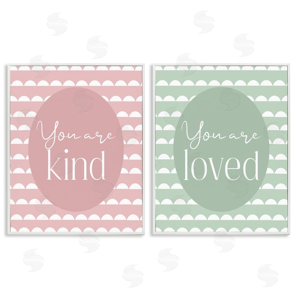 Christine Simpson Art Pastel Kind & Loved White Framed Giclee Wall Art Print