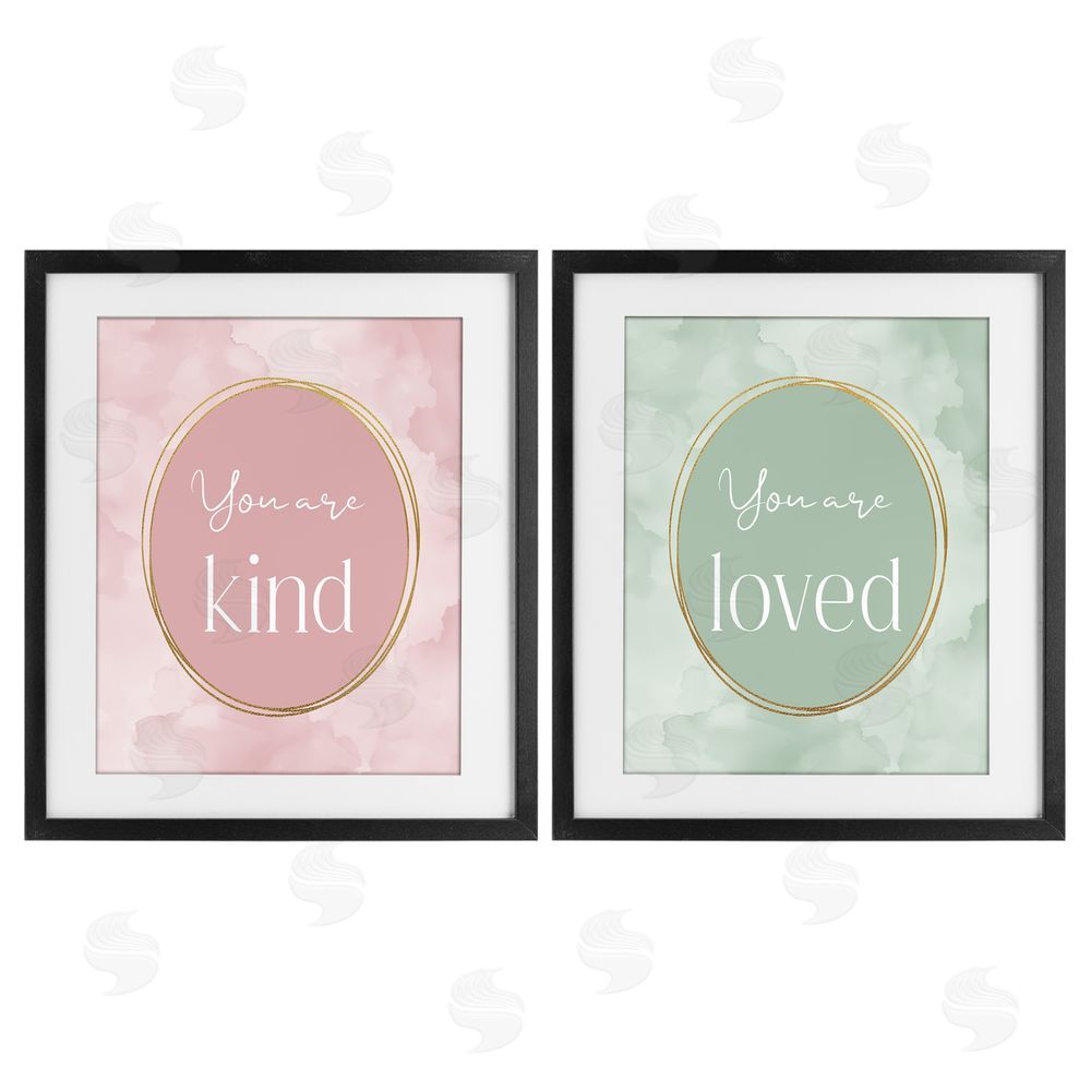 Christine Simpson Art Pastel Golden Affirmations Black Framed Print Under Glass Wall Art