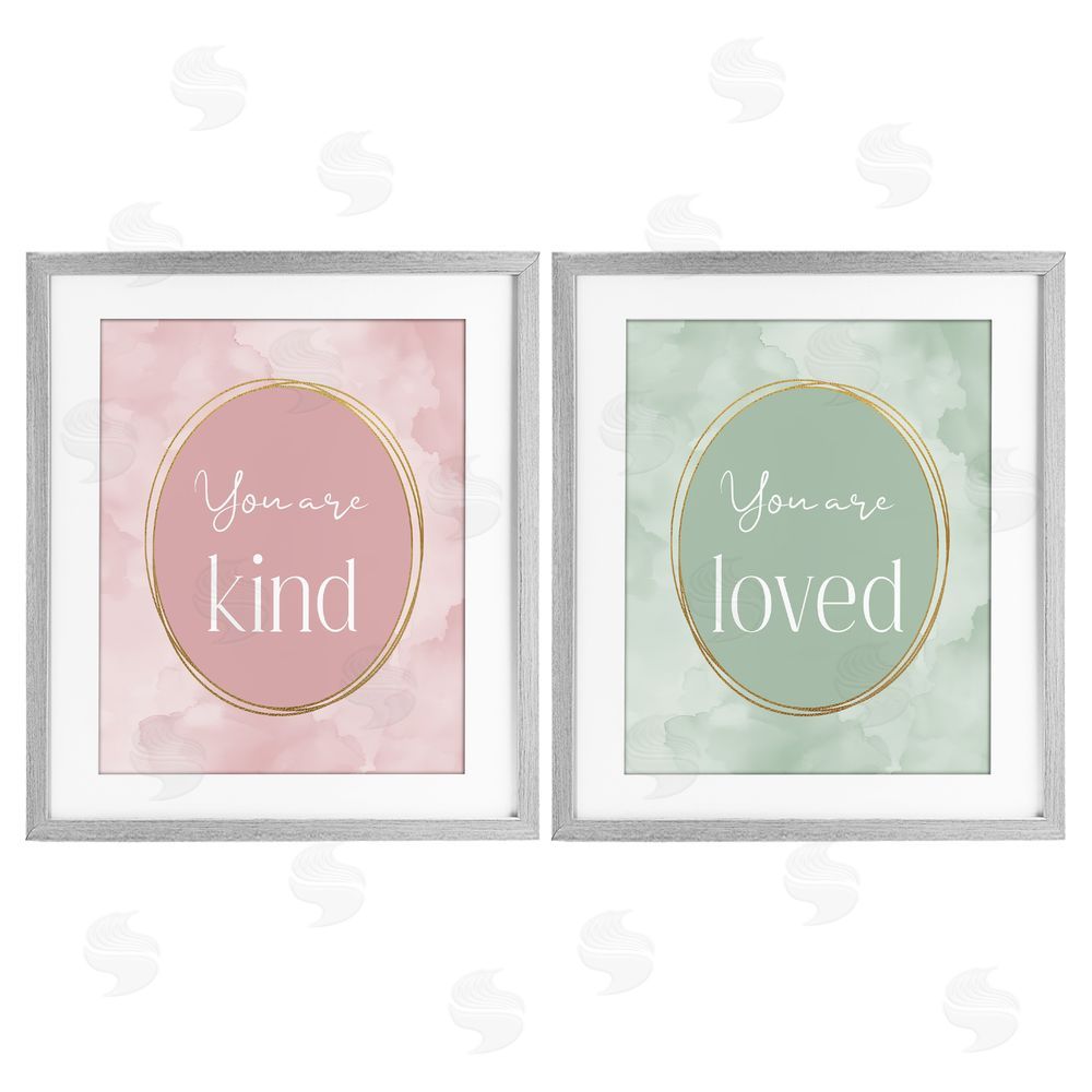 Christine Simpson Art Pastel Golden Affirmations Gray Framed Print Under Glass Wall Art