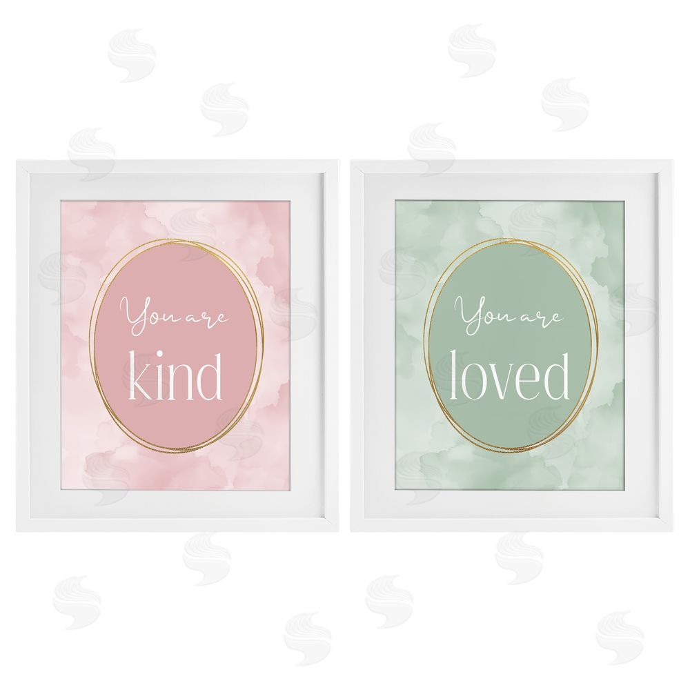 Christine Simpson Art Pastel Golden Affirmations White Framed Print Under Glass Wall Art
