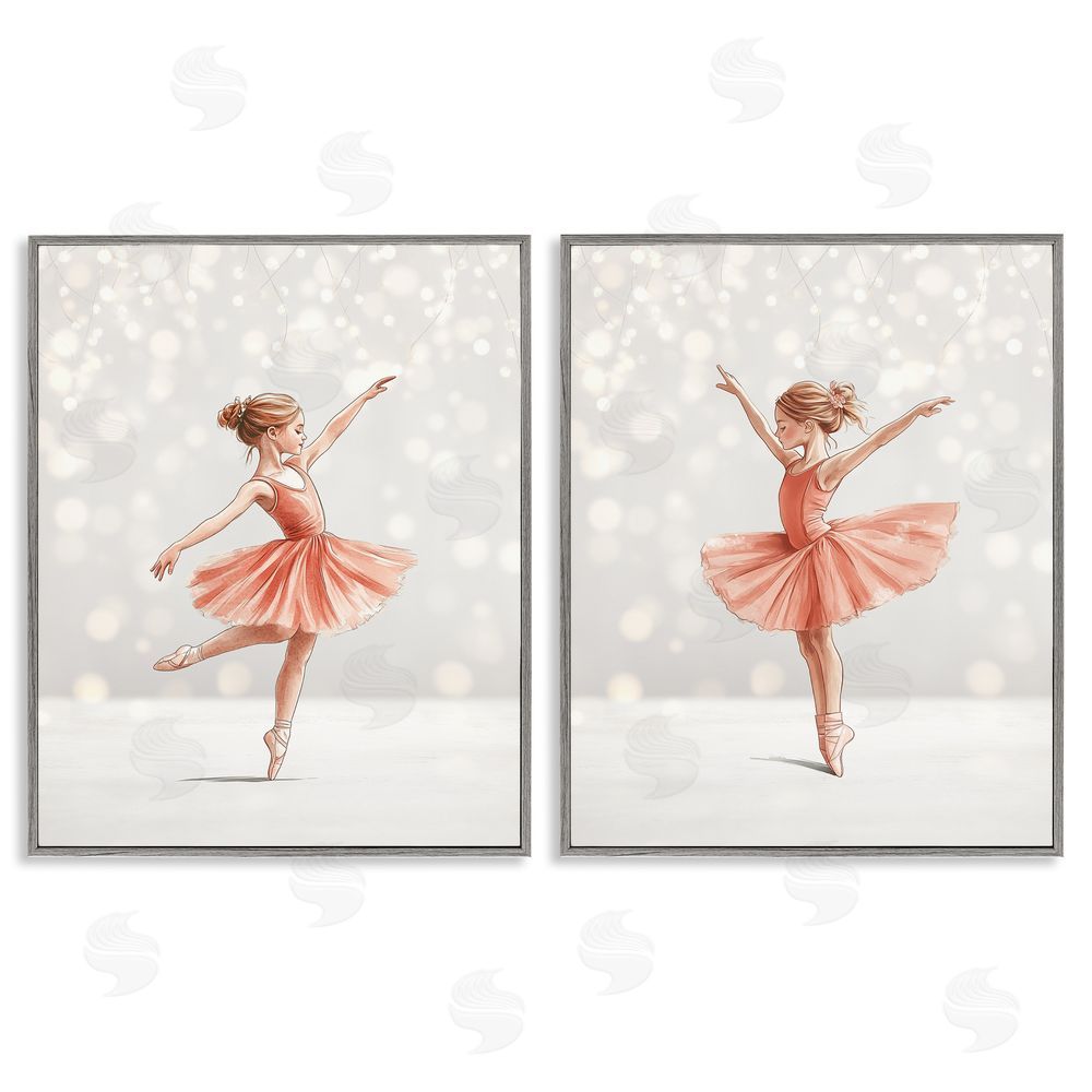 Christine Simpson Art Dancers In The Light Gray Framed Giclee Wall Art Print