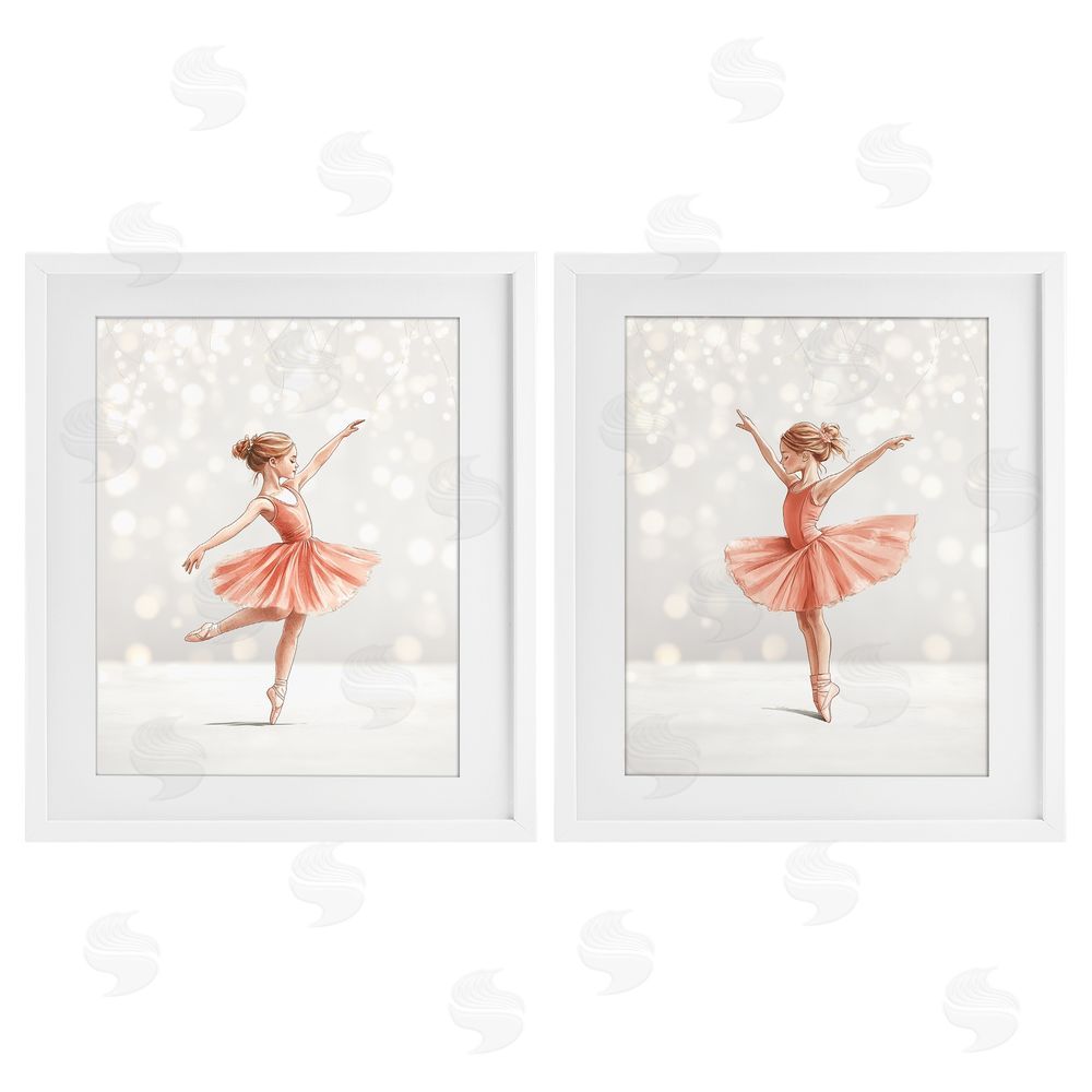 Christine Simpson Art Dancers In The Light White Framed Print Under Glass Wall Art