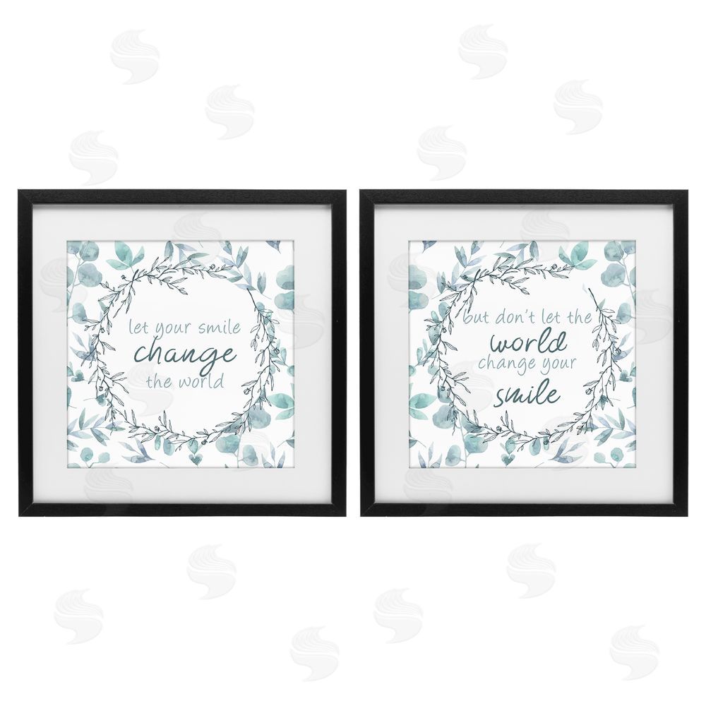 Kim Allen Inspirational Smile Quotes Black Framed Print Under Glass Wall Art