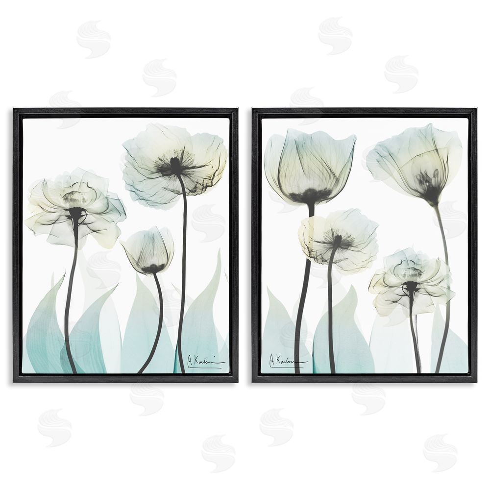 Albert Koetsier Luxury Of Creation Flowers Black Floating Frame Canvas Wall Art Print