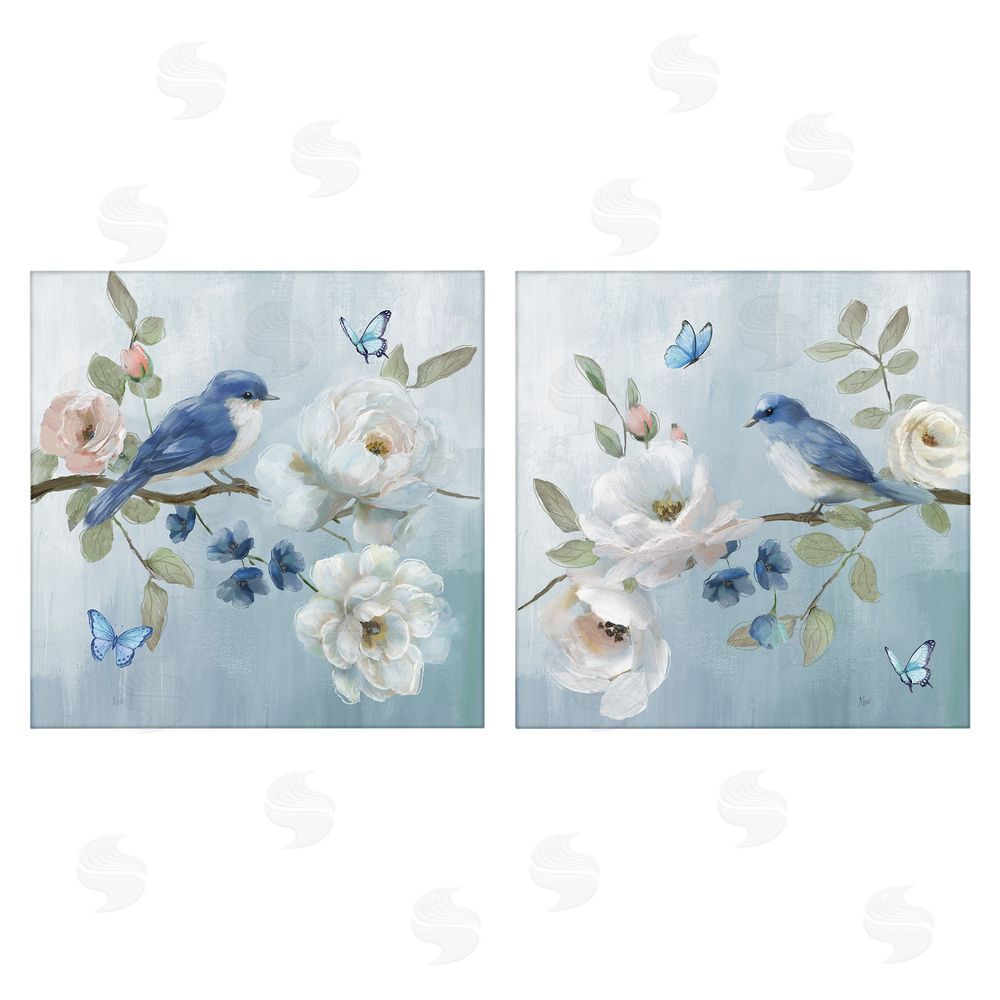 Nan Nature's Tranquility Florals Stretched Canvas Wall Art Print