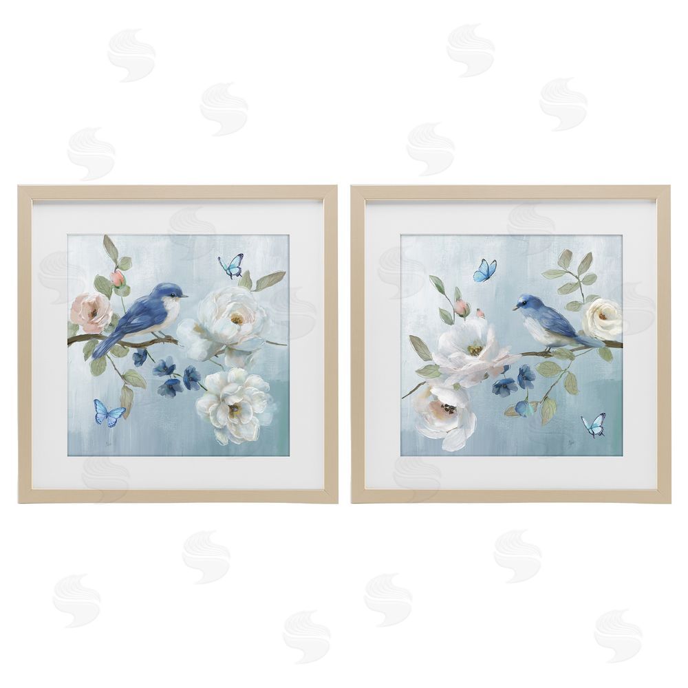 Nan Nature's Tranquility Florals Brown Framed Print Under Glass Wall Art