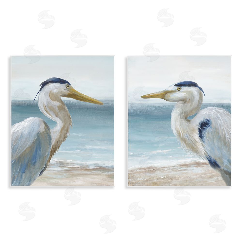 Nan Tranquil Gaze Herons Wooden Wall Plaque Art Print