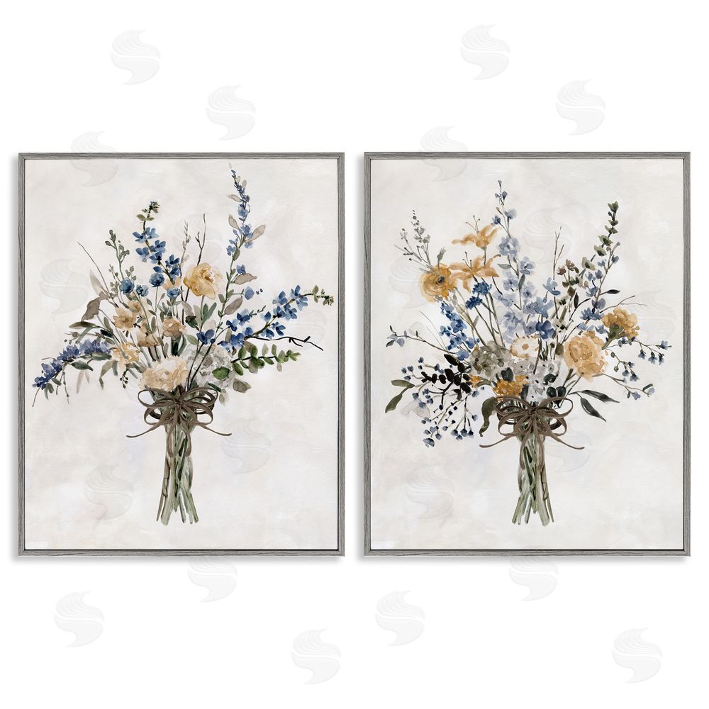 Carol Robinson Bushels of Herbs Gray Framed Giclee Wall Art Print