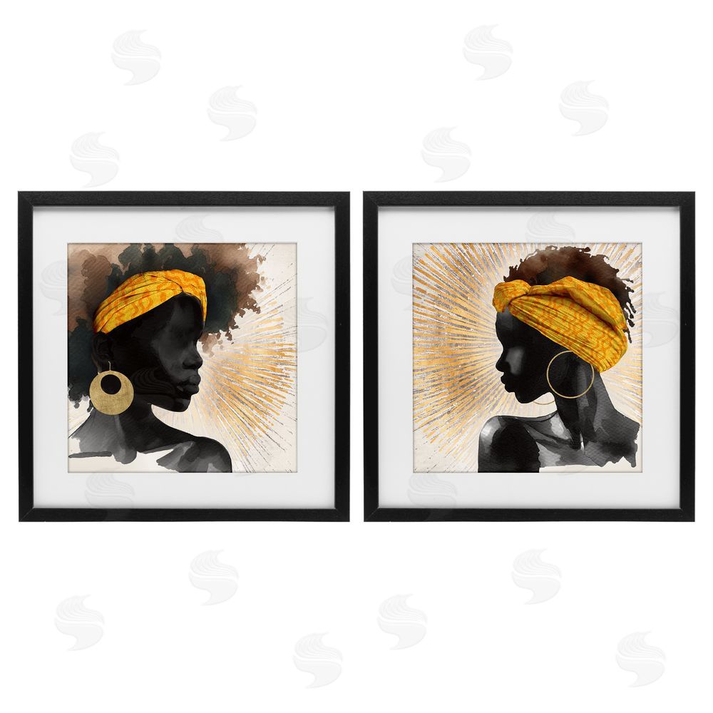 CAD Designs Radiant Portraits Of Women Black Framed Print Under Glass Wall Art