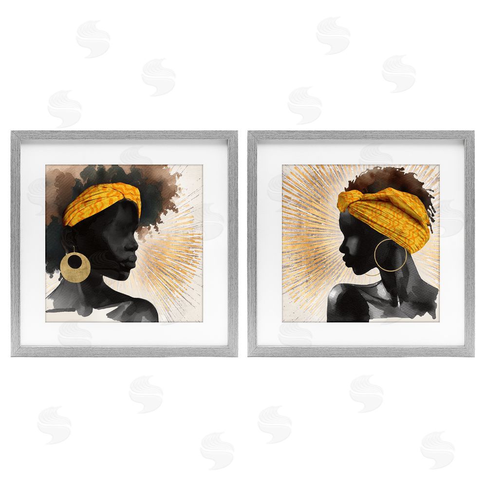 CAD Designs Radiant Portraits Of Women Gray Framed Print Under Glass Wall Art