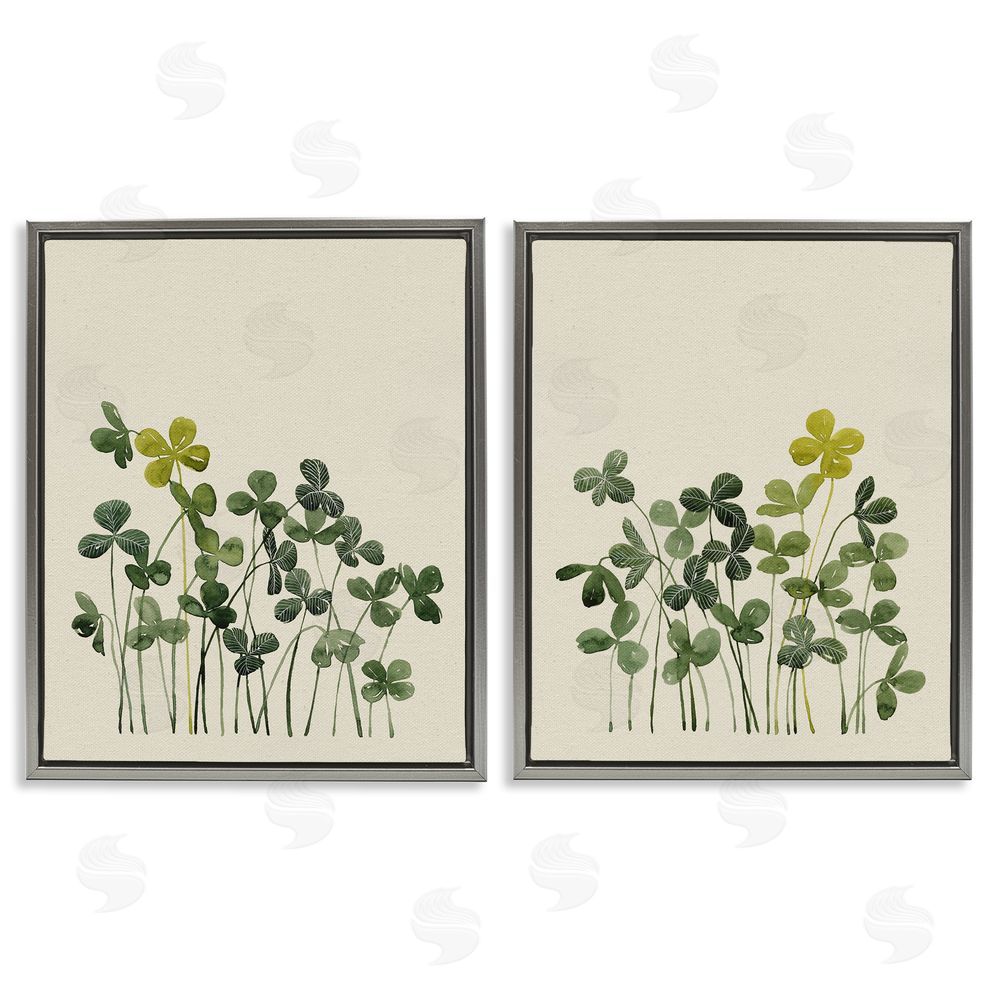 Grace Popp Minimal Hidden Gems Gray Floating Frame Canvas Wall Art Print