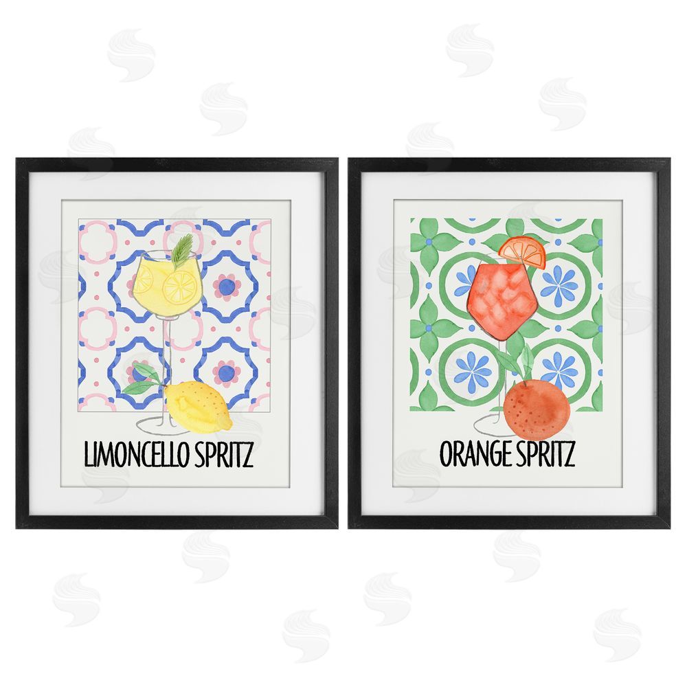Nina Jacobs Citrus Spritz On My Mind Black Framed Print Under Glass Wall Art