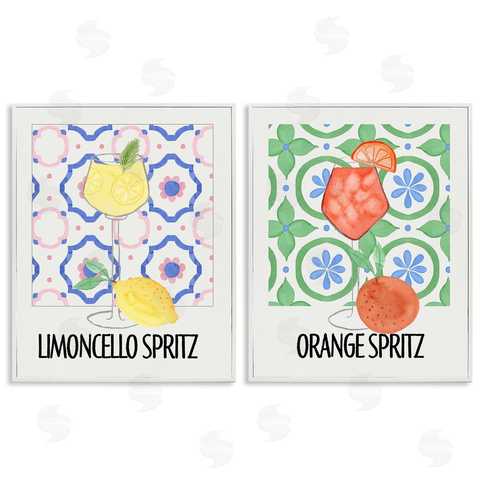 Nina Jacobs Citrus Spritz On My Mind White Framed Giclee Wall Art Print