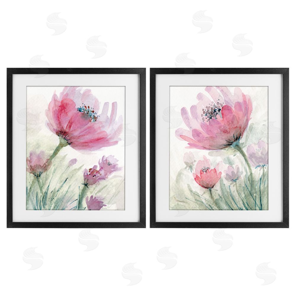Patti Bishop Speckled Flower Stamens Black Framed Print Under Glass Wall Art