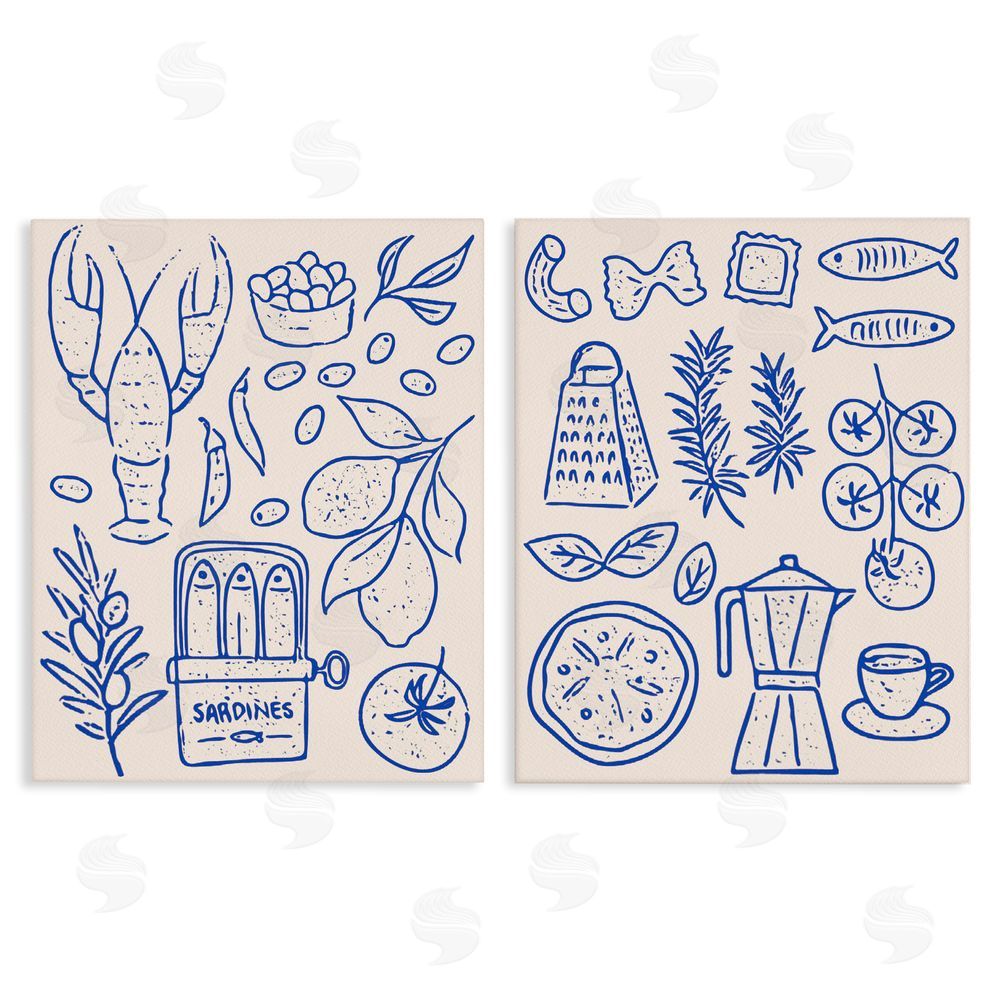 Camila Juncos Mediterranean Kitchen Simplicity Stretched Canvas Wall Art