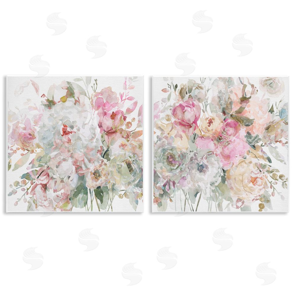 Carol Robinson Romantic Blush Botanicals Wooden Wall Plaque Art Print