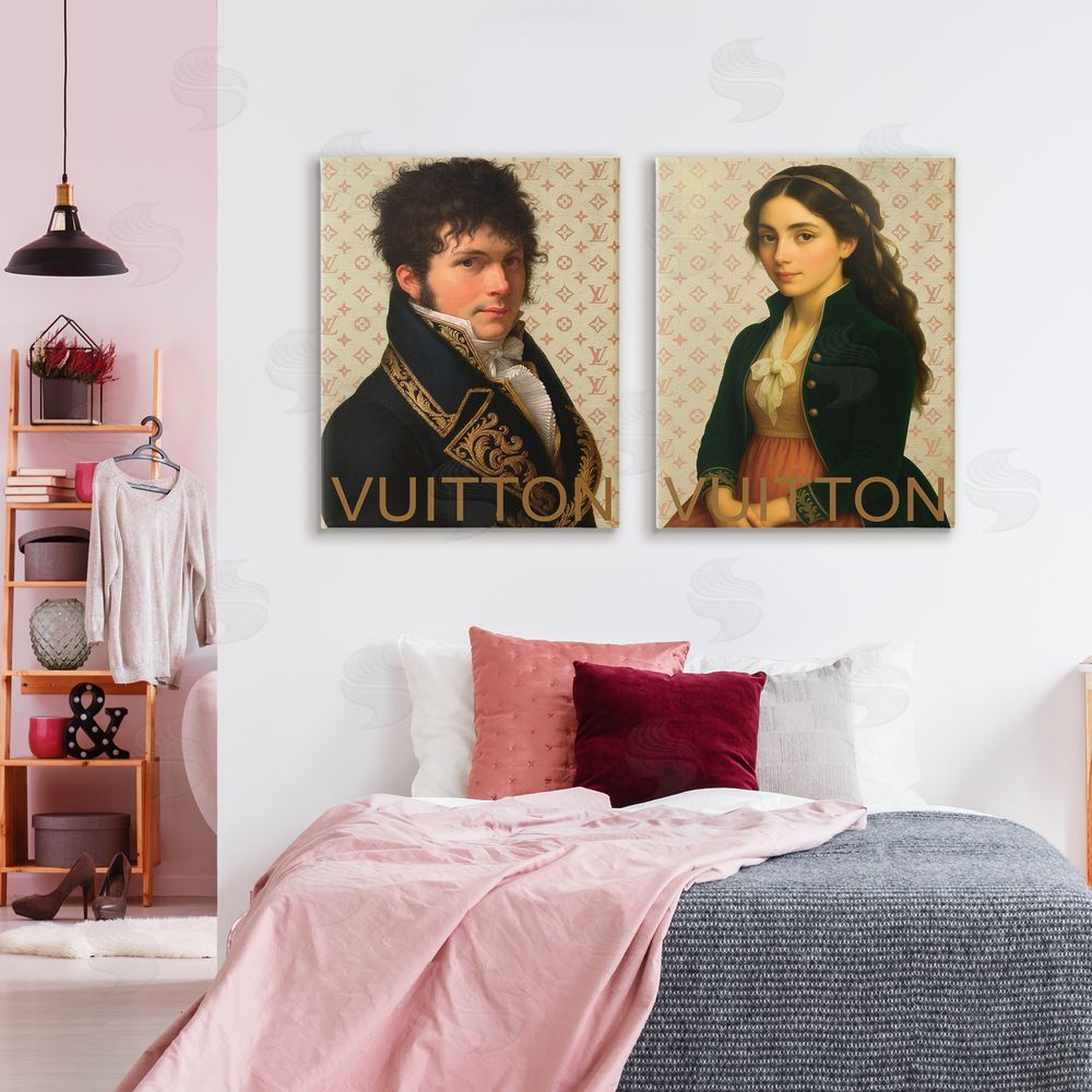Grotto Studios Glam Fashion Models in Spring Stretched Canvas Wall Art in Room