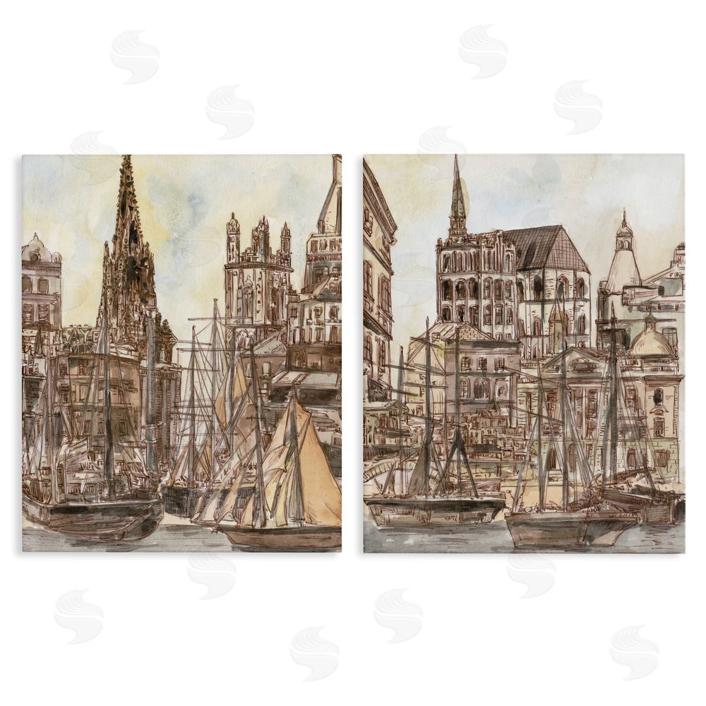 World Art Group Salted Remnants Pier Canvas Wall Art Print