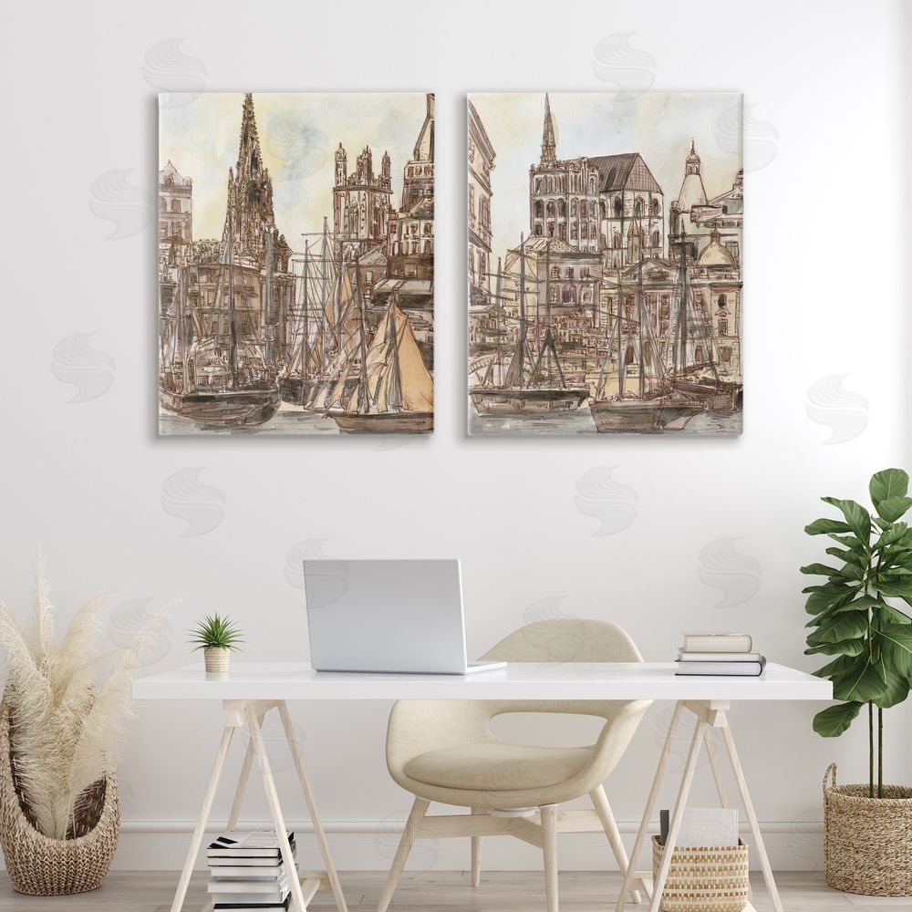 World Art Group Salted Remnants Pier Canvas Wall Art Print in Room