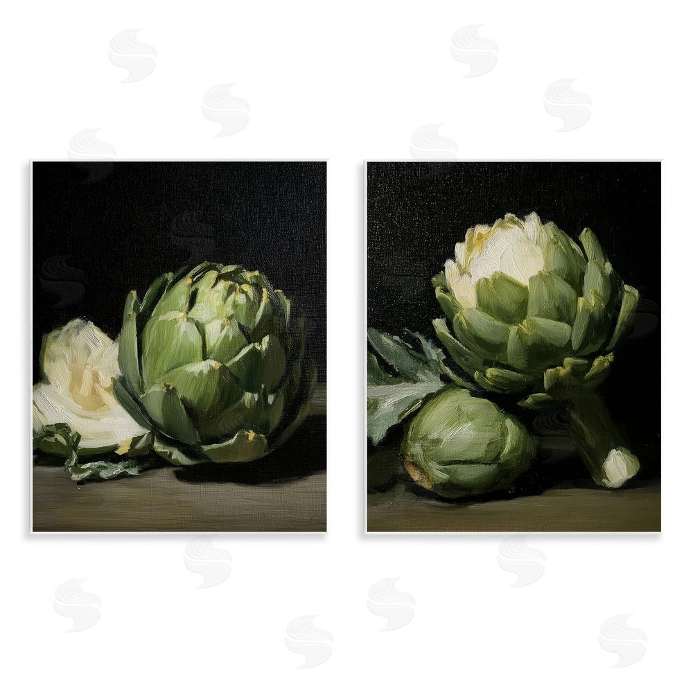 Paula Freeman Classic Artichoke Still Life Wooden Wall Plaque Art Print