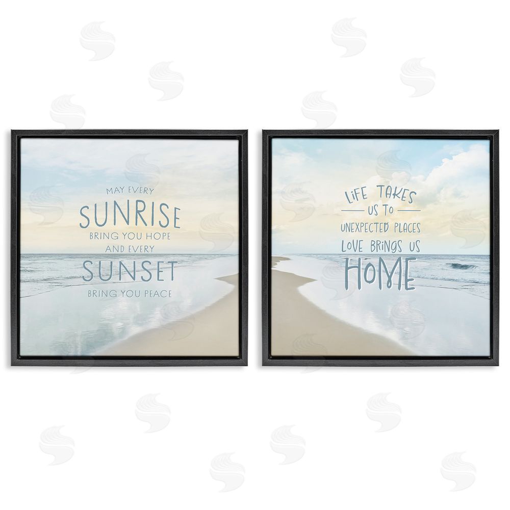 Natalie Carpentieri Beautiful Beach Inspirations Black Floating Frame Canvas Wall Art Print