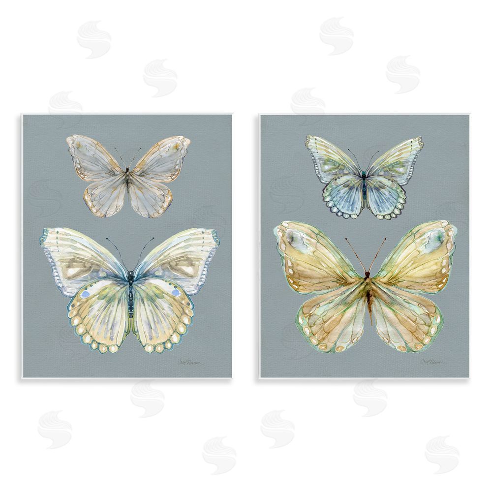 Carol Robinson Butterfly Pairs over Slate Wooden Wall Plaque Art Print