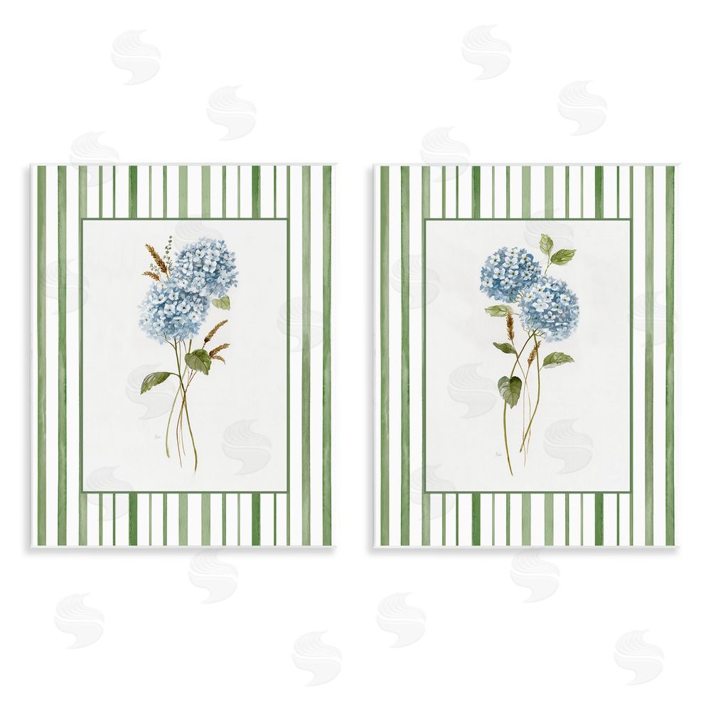 Nan Wheat & Hydrangea Sprigs Wooden Wall Plaque Art Print