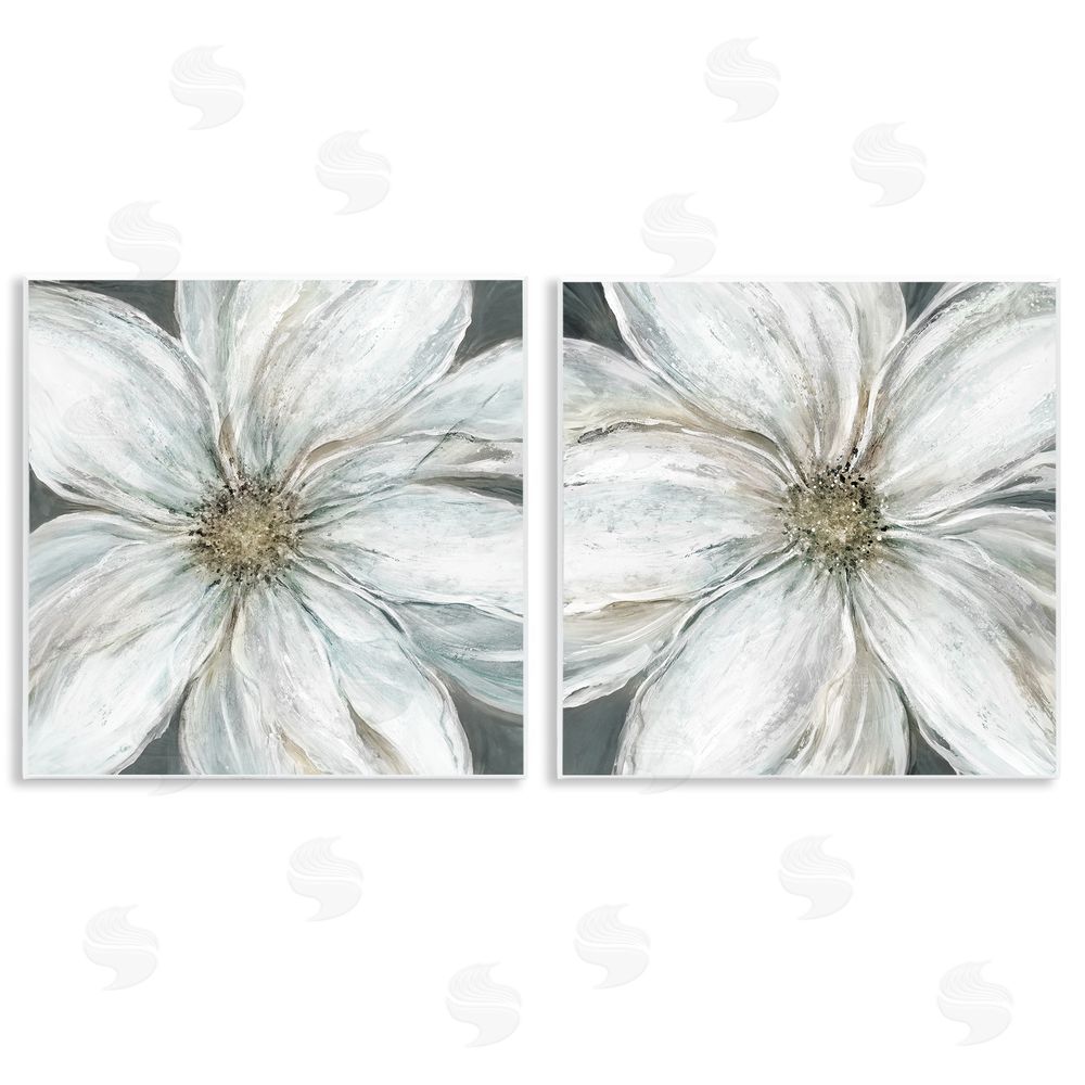 Carol Robinson Soft White Blossoms Closeup Wooden Wall Plaque Art Print