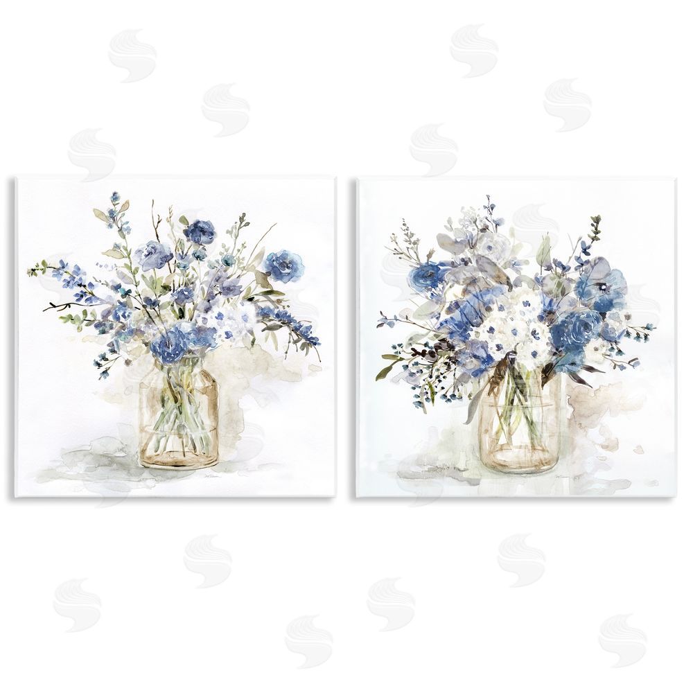 Carol Robinson Spring Watercolor Vases Wall Plaque Printed Art