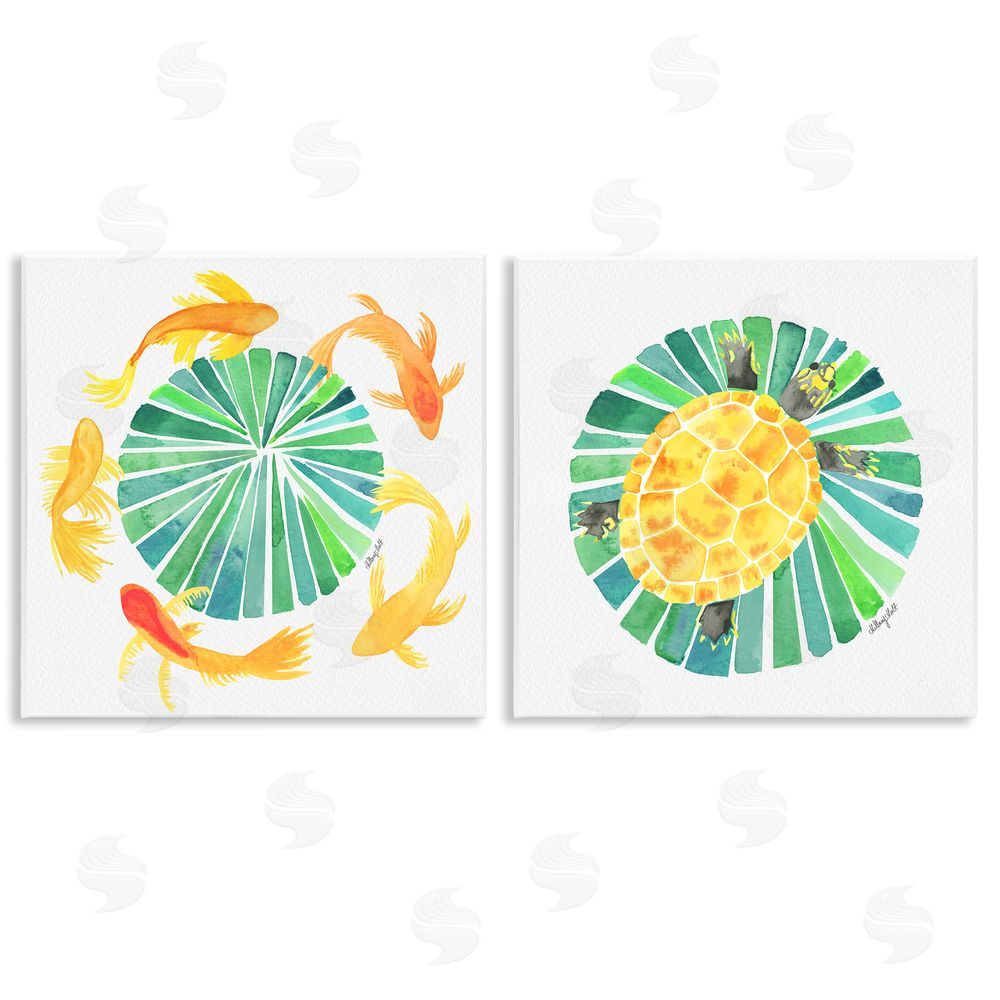 Hillary Holt Orbital Aquatic Creatures Wall Plaque Home Decor Art Print