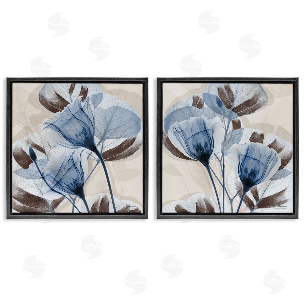 Albert Koetsier Blooming Sapphire Union Black Floating Frame Canvas Wall Art Print