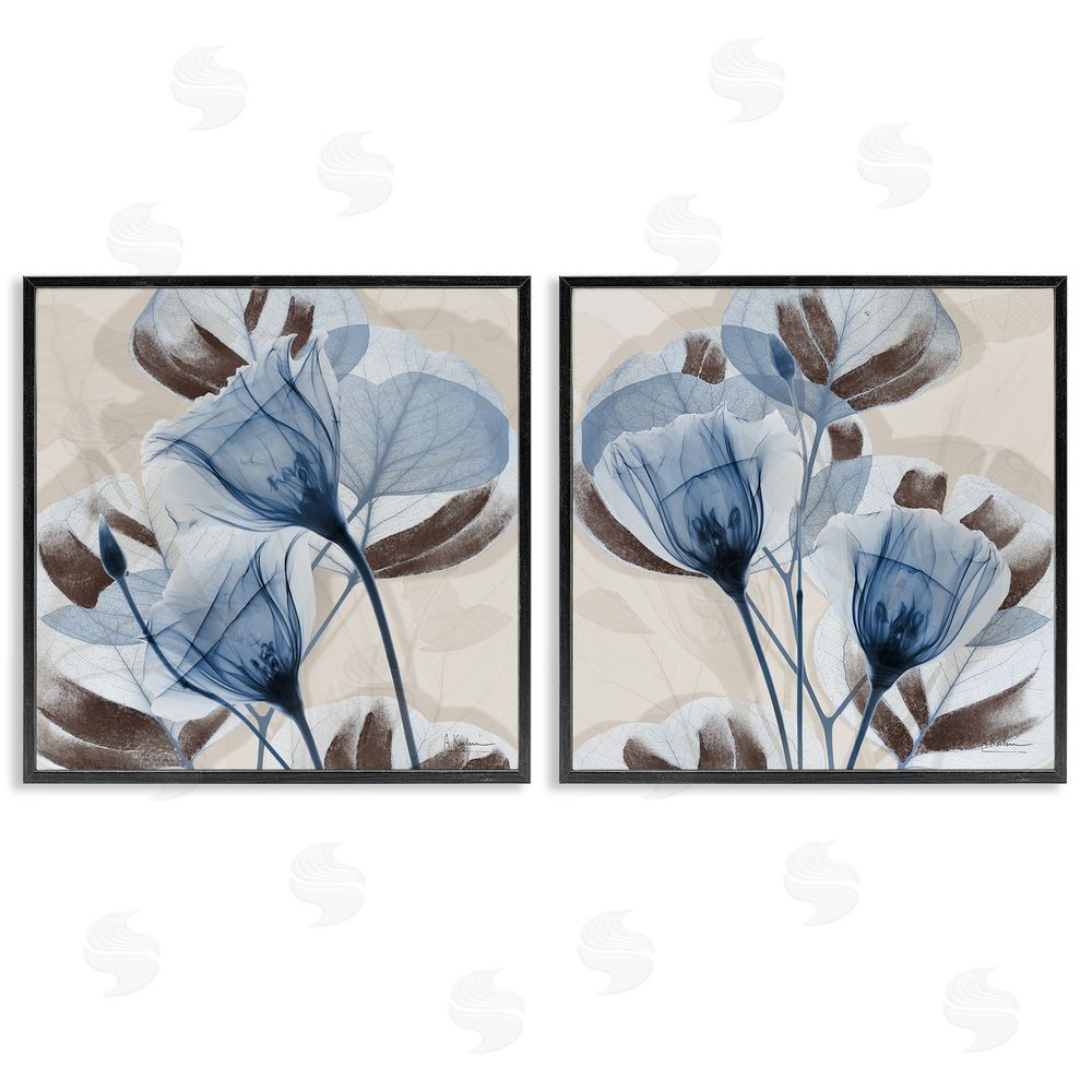 Albert Koetsier Blooming Sapphire Union Black Framed Giclee Wall Art Print