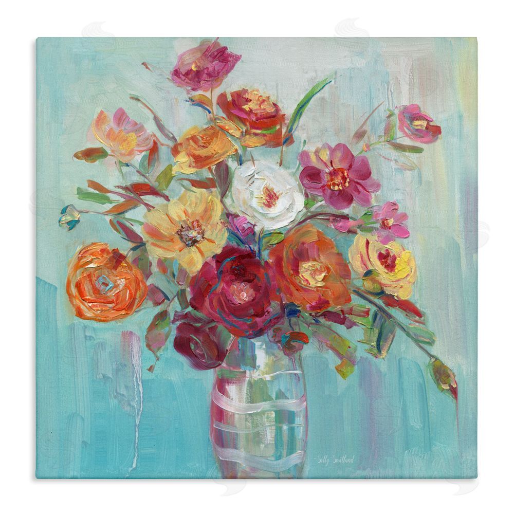 Sally Swatland Summer Garden Arrangement Canvas Wall Art Print