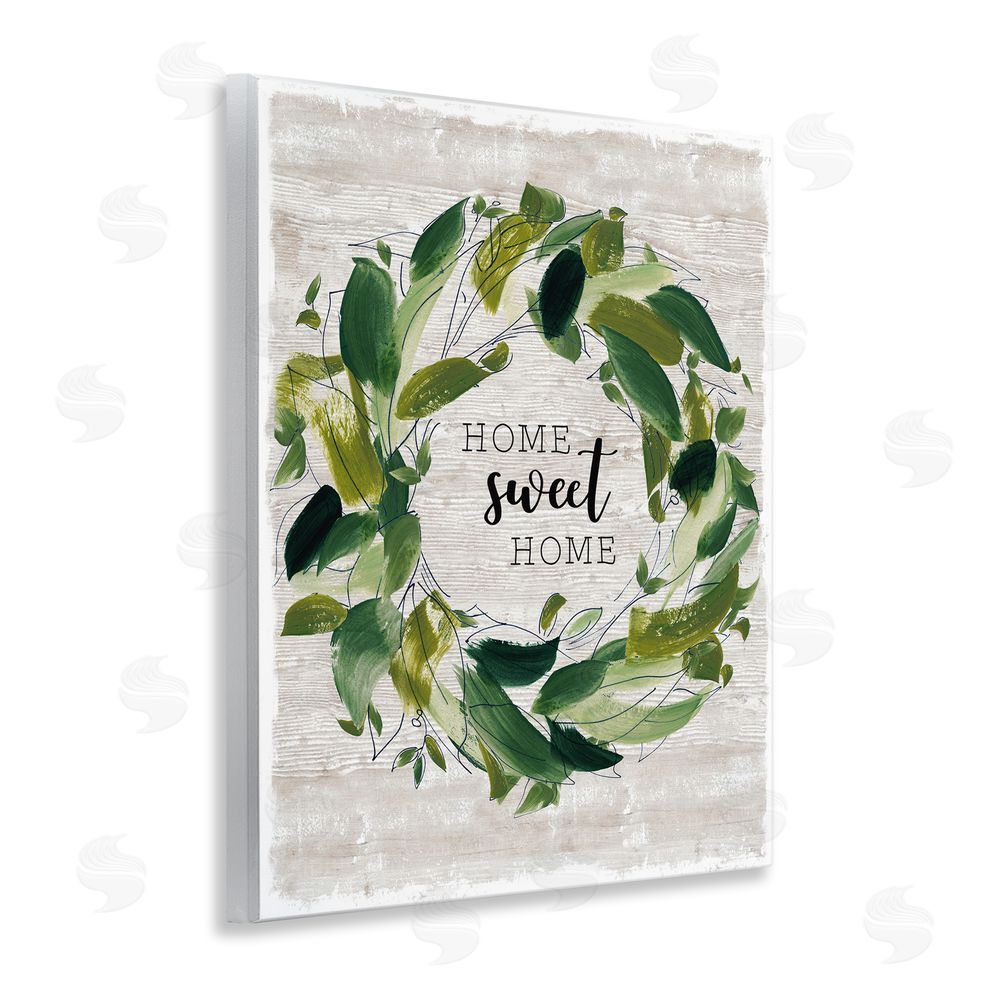 Carol Robinson Sweet Home Rustic Wreath Illustration Wall Plaque Art Print