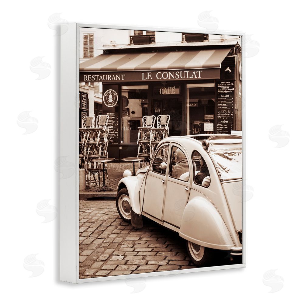Danita Delimont Vintage Restaurant Storefront White Frame Giclee Art Print
