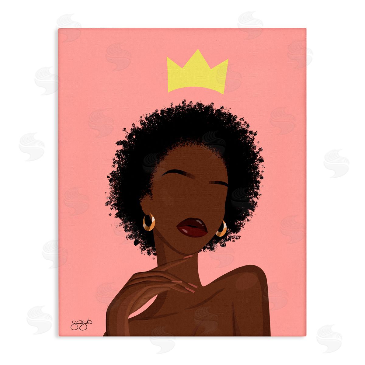 Sierra Siler Pink Aliza Portrait Canvas Wall Art Print