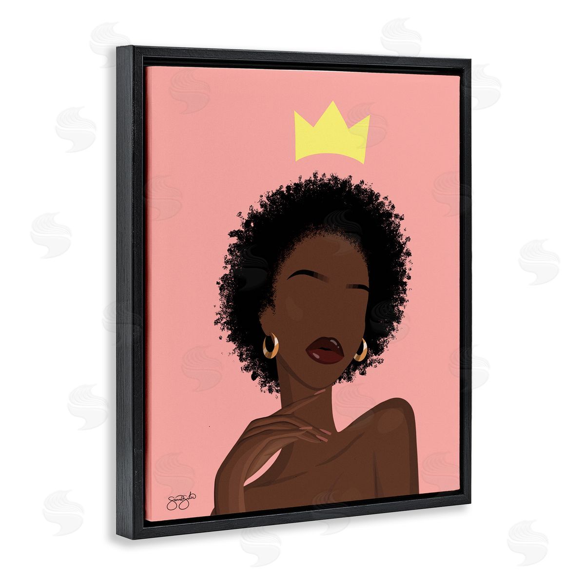 Sierra Siler Pink Aliza Portrait Canvas Wall Art Print