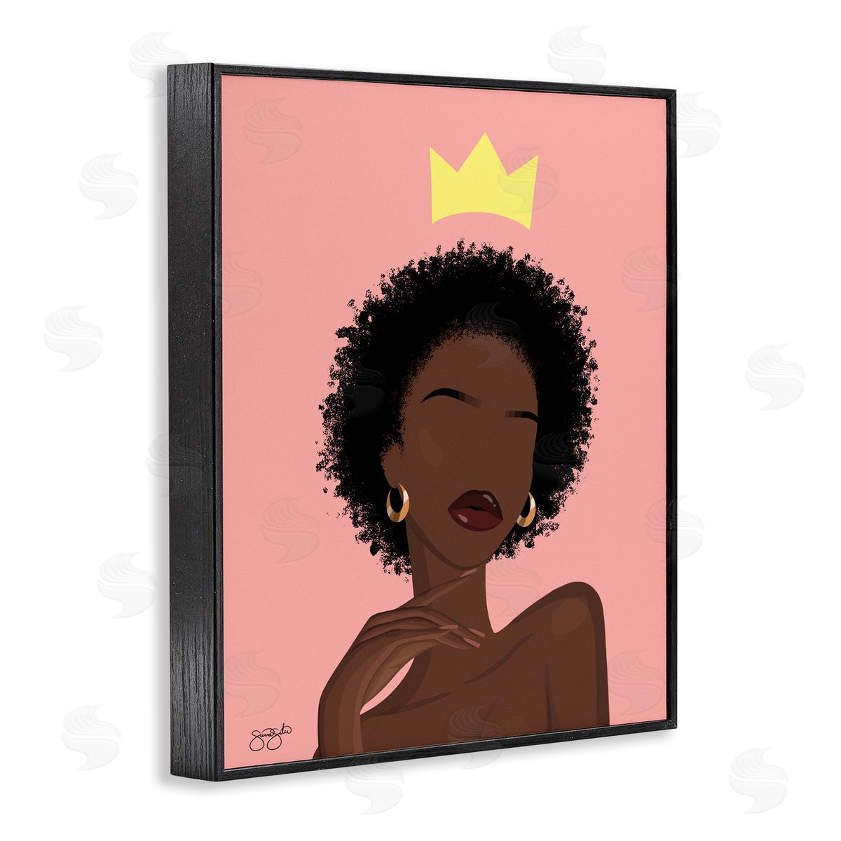 Sierra Siler Pink Aliza Portrait Canvas Wall Art Print