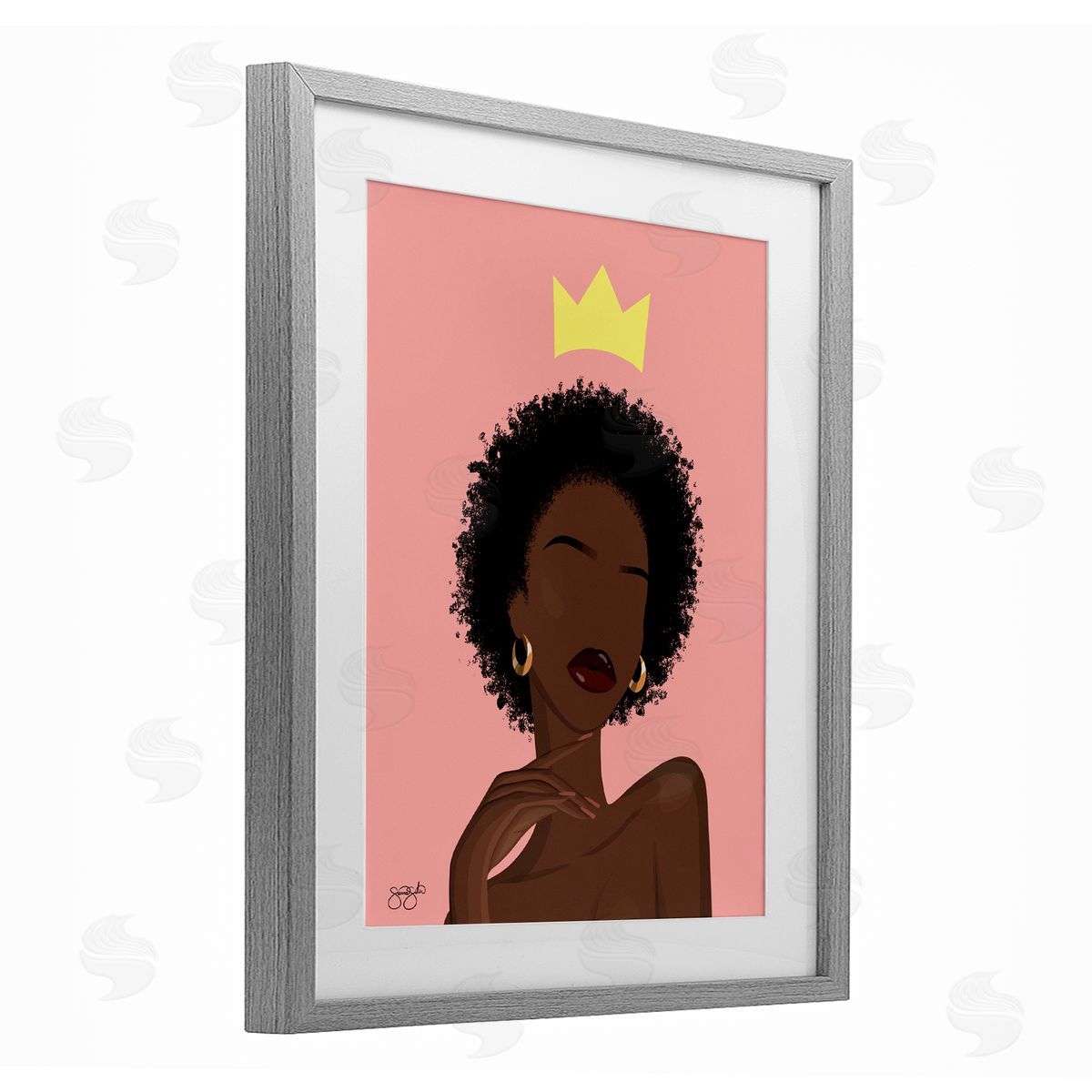 Sierra Siler Pink Aliza Portrait Canvas Wall Art Print