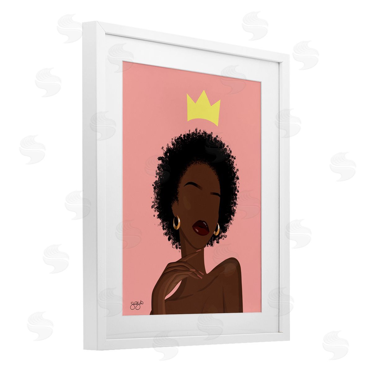 Sierra Siler Pink Aliza Portrait Canvas Wall Art Print