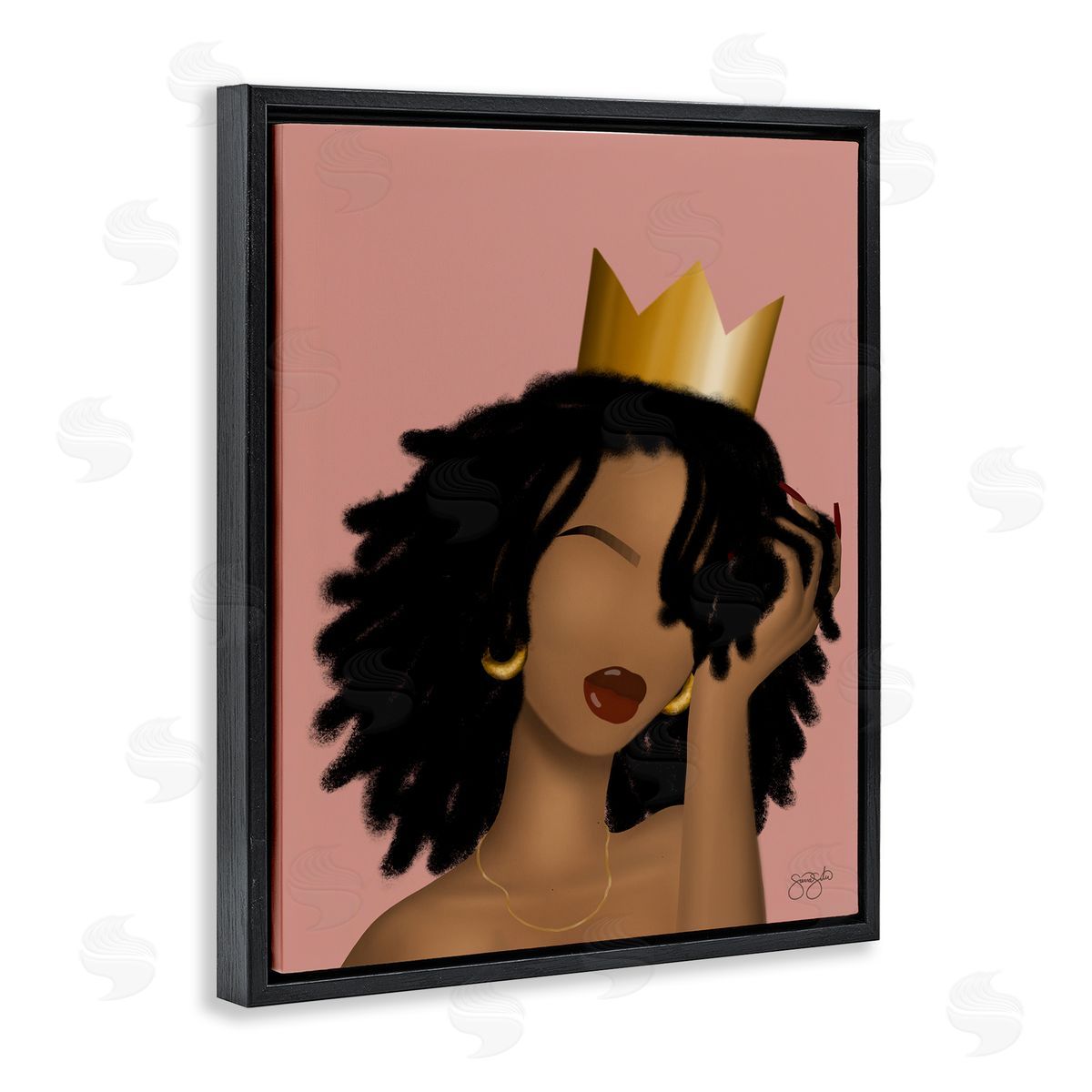 Sierra Siler Pink Reina Portrait Canvas Wall Art Print