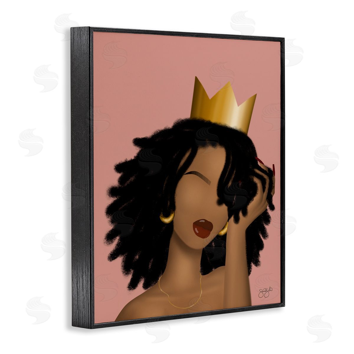 Sierra Siler Pink Reina Portrait Canvas Wall Art Print