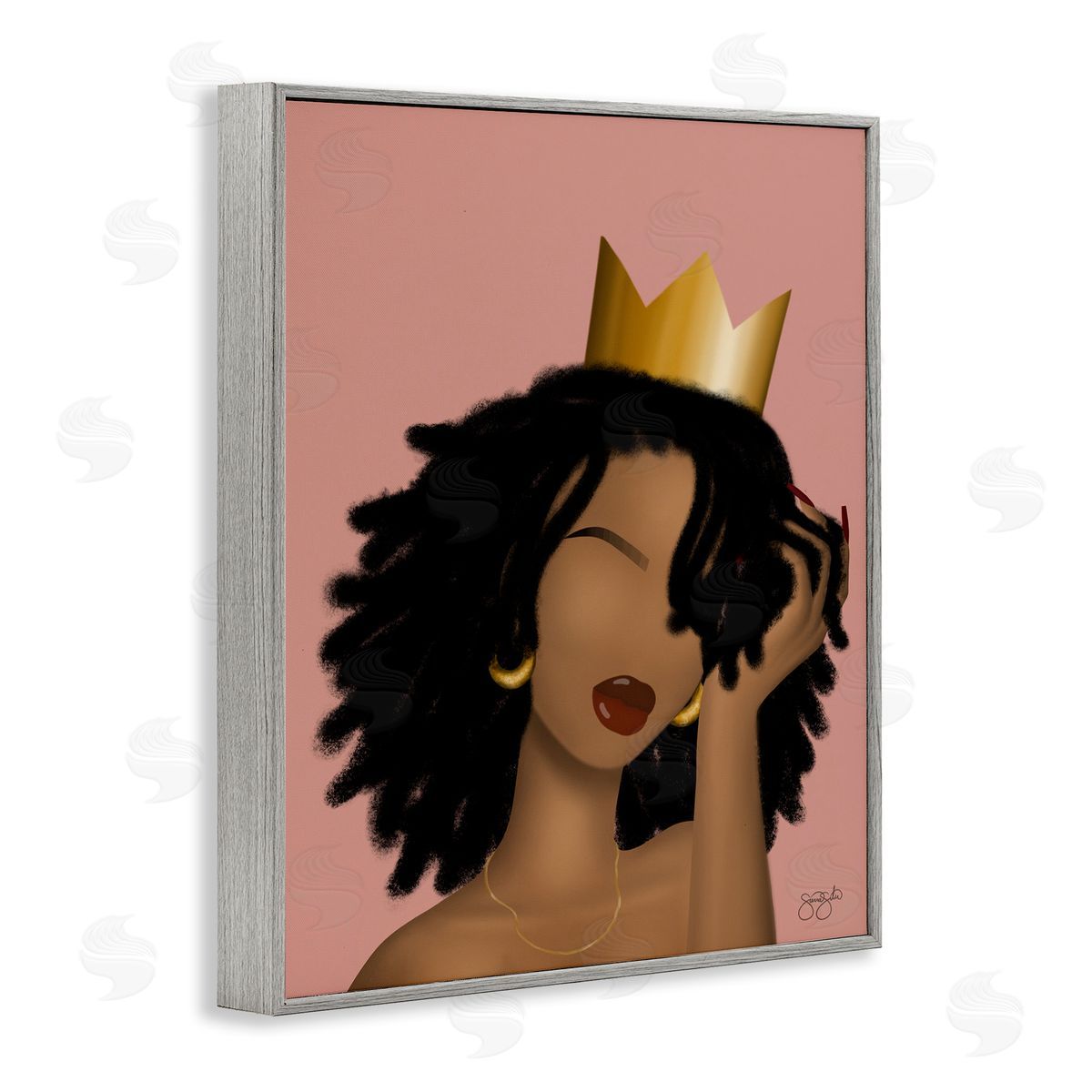 Sierra Siler Pink Reina Portrait Canvas Wall Art Print