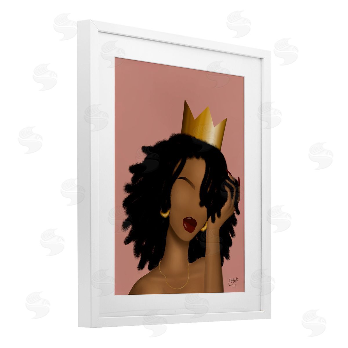 Sierra Siler Pink Reina Portrait Canvas Wall Art Print