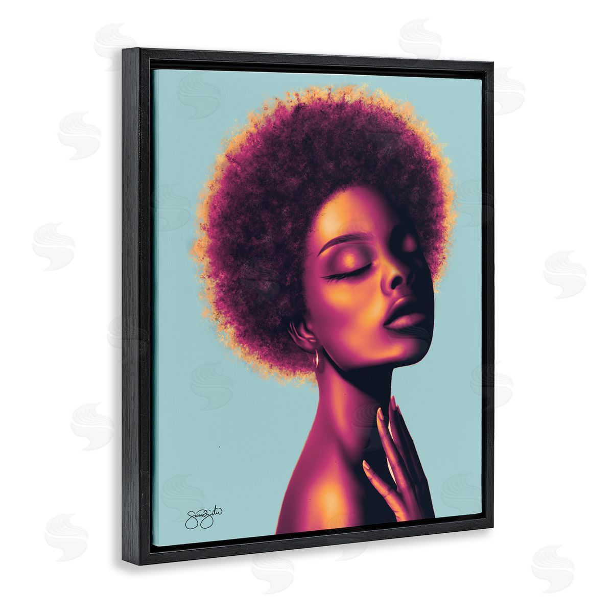 Sierra Siler Blue Maya Portrait Canvas Wall Art Print