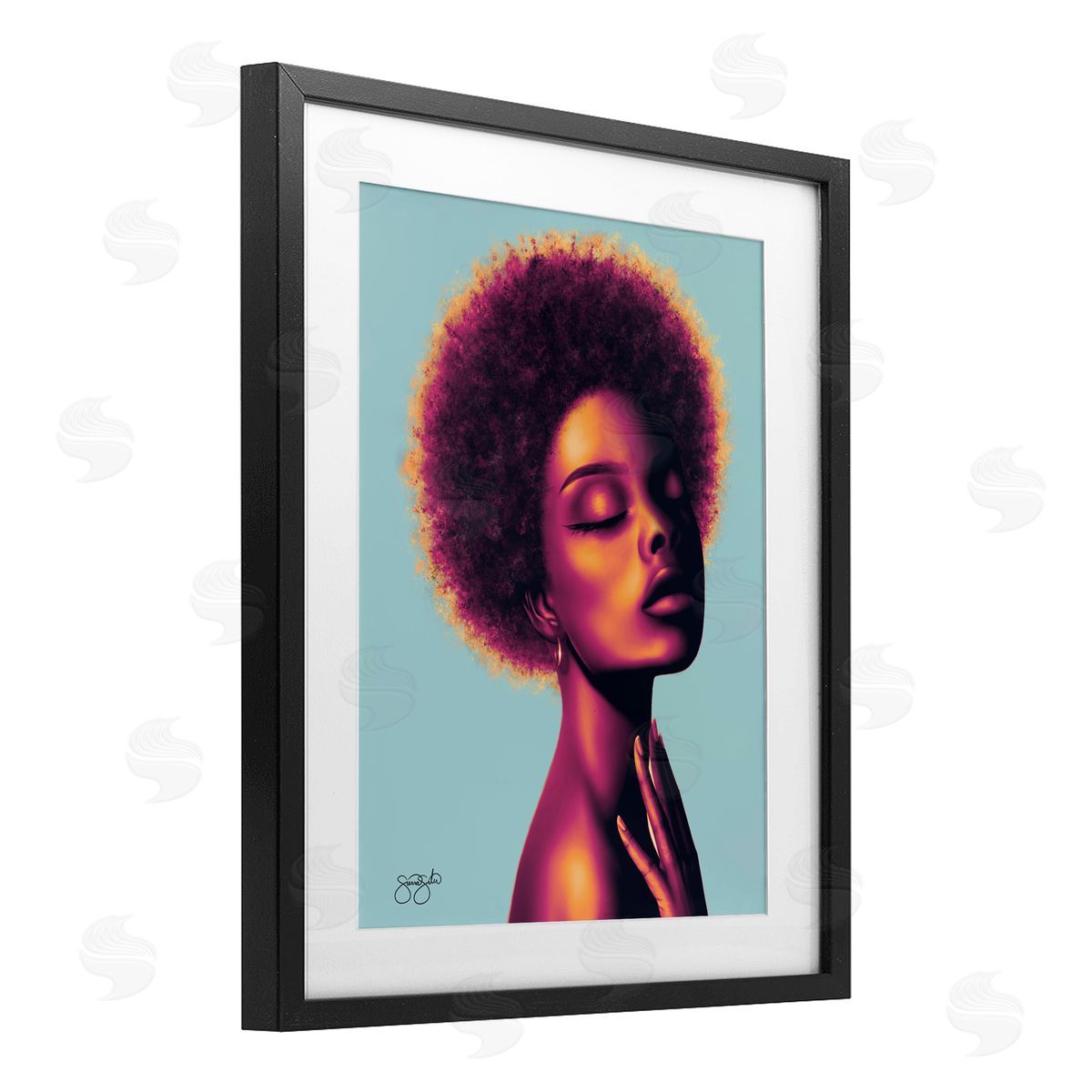 Sierra Siler Blue Maya Portrait Canvas Wall Art Print