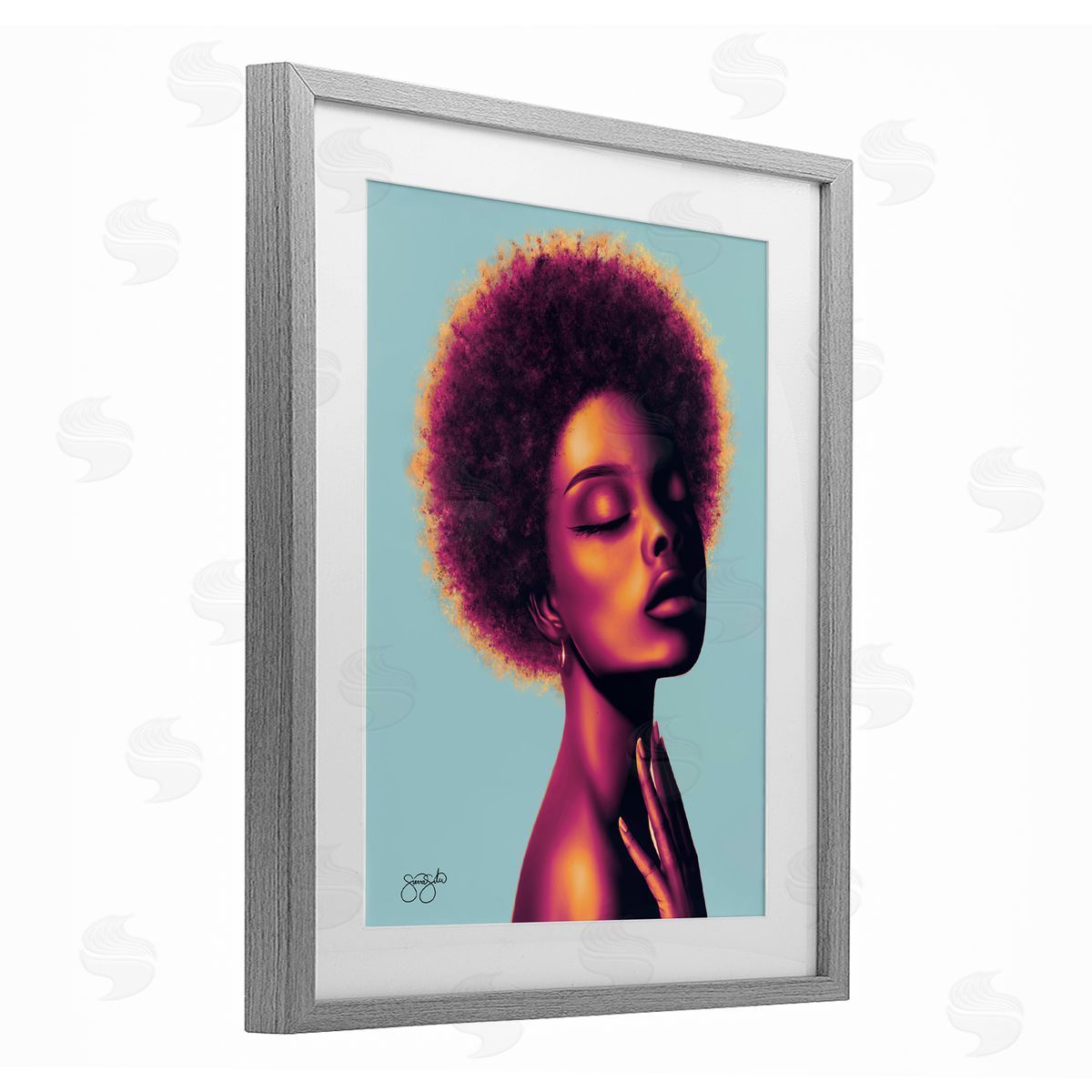Sierra Siler Blue Maya Portrait Canvas Wall Art Print